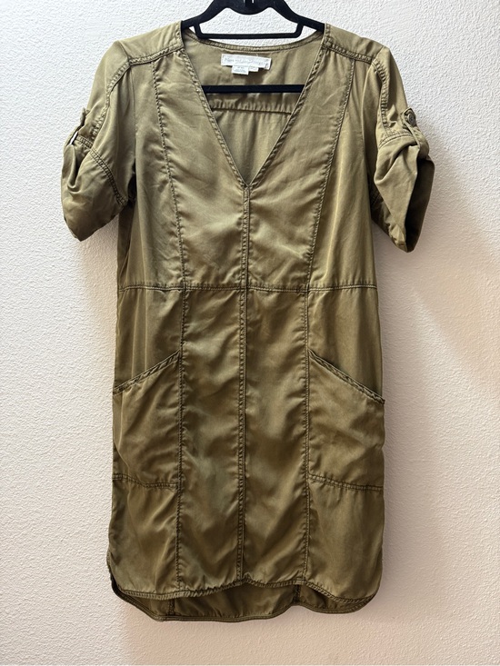 Pilcro Dresses & Skirts - Anthropologie Pilcro and the Letterpress Lyocell Olive Green Utility Dress XS